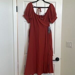 HYVFE Women’s Rust Midi Dress Size L